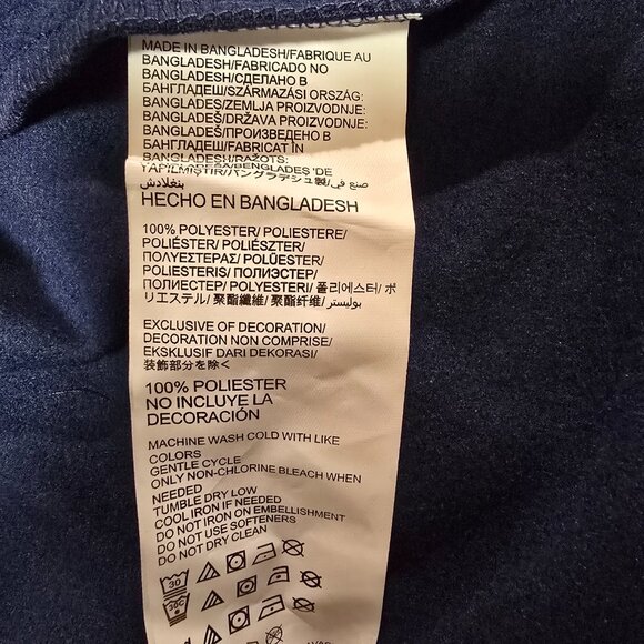 Denver Nuggets Men's NBA Brand Pullover Polyester Hoodie Navy Size 2XL NWT - Picture 7 of 7